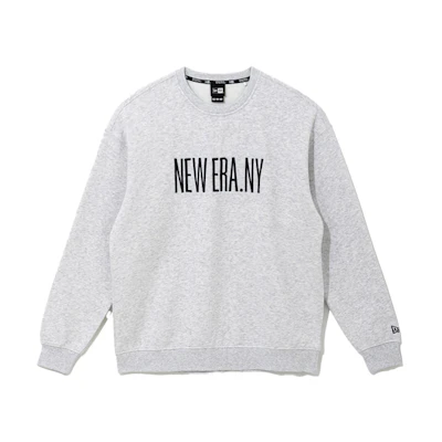 New Era FW21 Fleece Letter Print Pullover Hoodie Grey Winter Edition 12866484