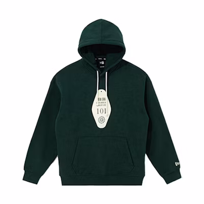 New Era FW21 Keychain Print Hoodie Unisex Dark Green 12866510