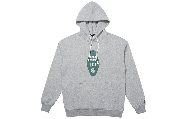 New Era FW21 Keychain Print Hoodie Unisex Gray 12866509
