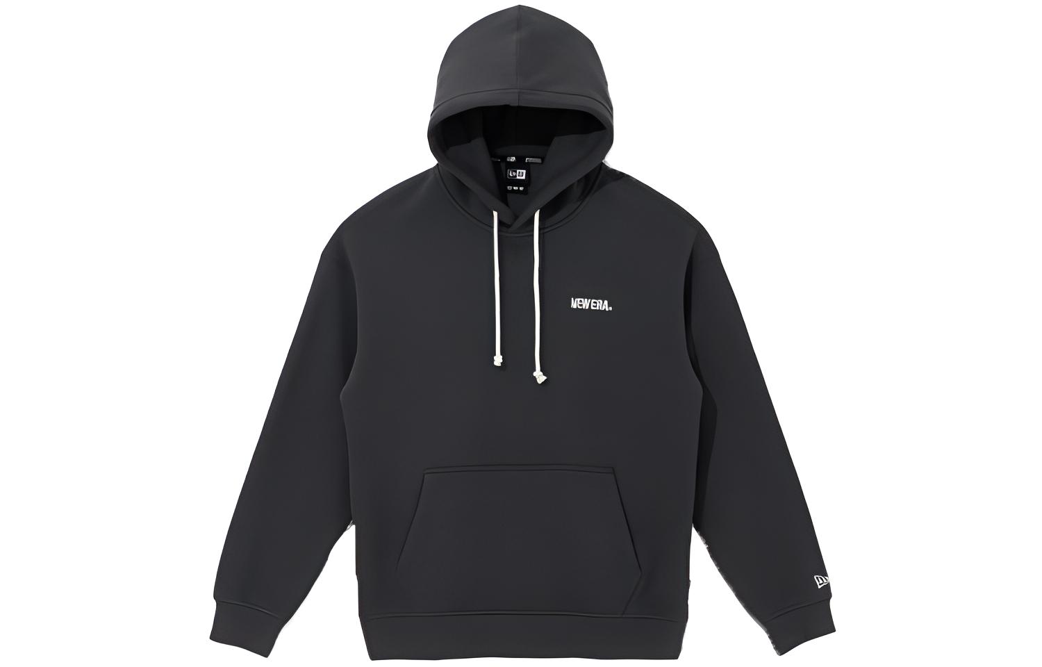 New Era FW21 Letter Embroidery Pullover Hoodie Unisex Black 12866580