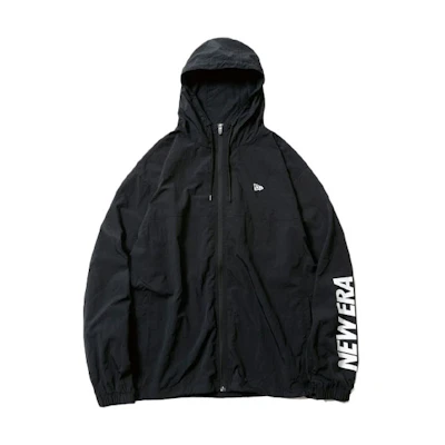New Era FW21 Letter Logo Print Hoodie Jacket Unisex Black 12674234