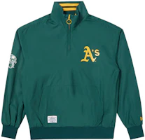 New Era FW21 Logo Print Half-Zip Nylon Woven Track Jacket Unisex Dark Green 12866530 New Era FW21 Logo Print Half-Zip Nylon Woven Track Jacket Unisex Dark Green 12866530