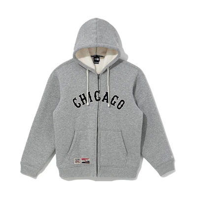 New Era FW21 Logo Zip Hoodie Grey Unisex 12866604