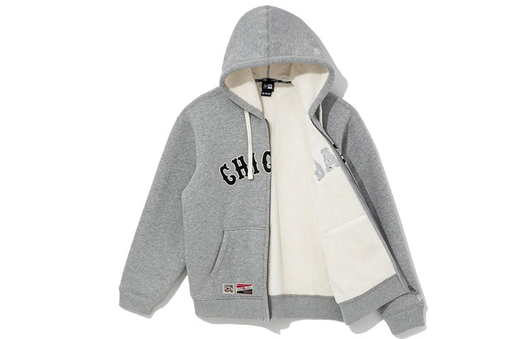 New Era FW21 Logo Zip Hoodie Grey Unisex 12866604 圖 4