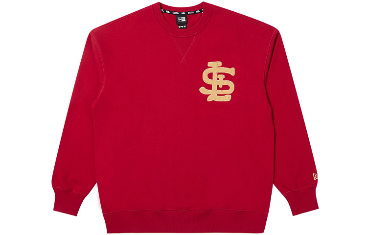 New Era FW21 MLB Embroidered Crewneck Sweatshirt Unisex - Red 12866587