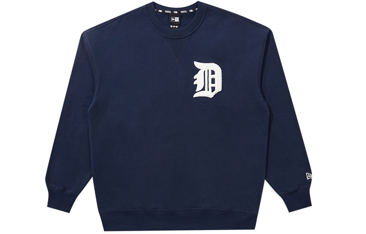 New Era FW21 MLB Embroidered Crewneck Sweatshirt Unisex Navy Blue 12866589