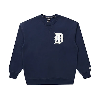 New Era FW21 MLB Embroidered Crewneck Sweatshirt Unisex Navy Blue 12866589