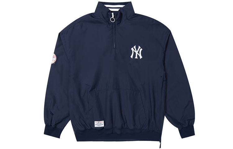 New Era FW21 MLB Logo Print Half-Zip Nylon Jacket Unisex Navy Blue 12866531 圖 2