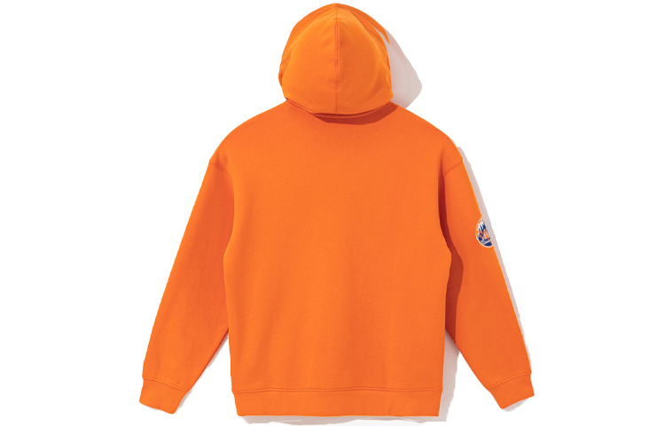 New Era FW21 MLB NY Mets Letter Logo Embroidered Hoodie Winter Orange 12866552 圖 3