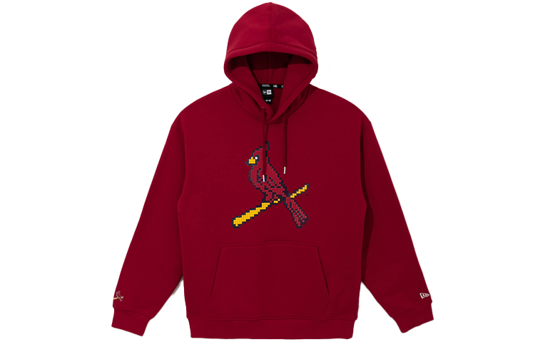 New Era FW21 MLB St Louis Cardinals Pixel Print Red Hoodie 12866569