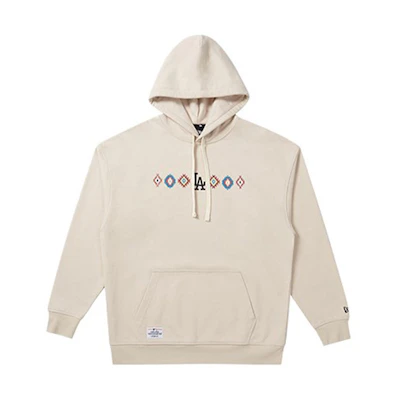 New Era FW21 MLB Tribal Totem Hoodie Unisex Gray Yellow 12877407