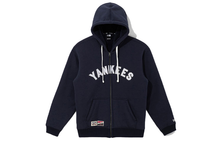 New Era FW21 Navy Blue Zip Hoodie with Chest Logo-Unisex 12866602