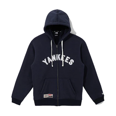 New Era FW21 Navy Blue Zip Hoodie with Chest Logo-Unisex 12866602