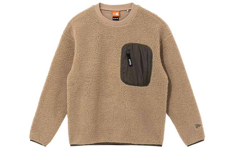 New Era FW21 Originators Boa Fleece Colorblock Pocket Pullover Sweatshirt Unisex 12866441