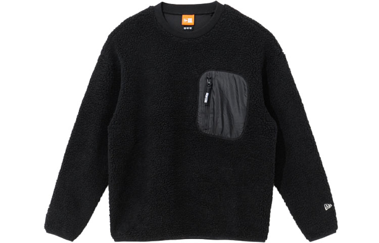 New Era FW21 Originators Fleece Pullover Sweatshirt Unisex Black Multi-Pocket 12866440
