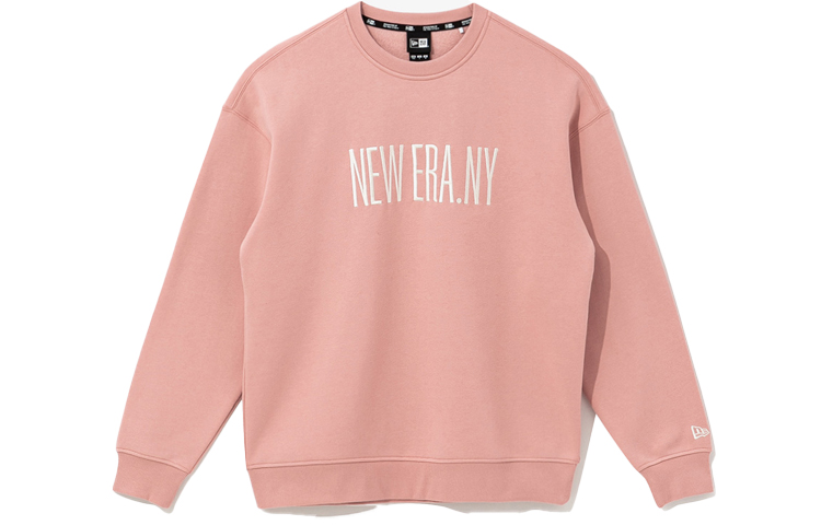 New Era FW21 Pink Letter Print Long Sleeve Sweatshirt for Men 12866483