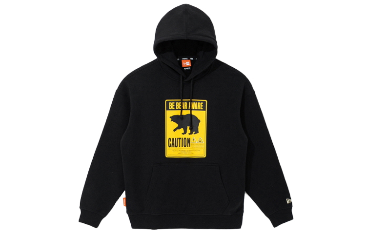 New Era FW21 Polar Bear Print Hoodie Unisex Black 12866494