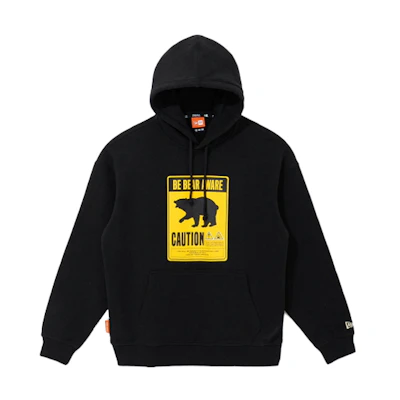 New Era FW21 Polar Bear Print Hoodie Unisex Black 12866494