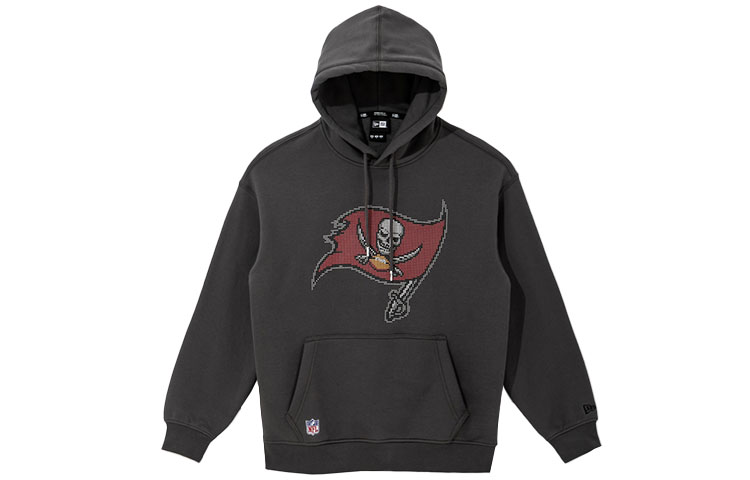 New Era FW21 Printed Fleece Hoodie Unisex Charcoal Grey Winter Edition 12887054