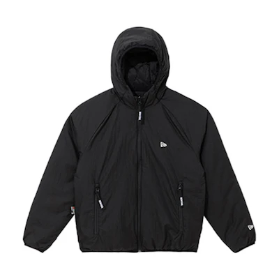 New Era FW21 Quilted Reversible Zip-Up Hooded Jacket Unisex Black 12866419