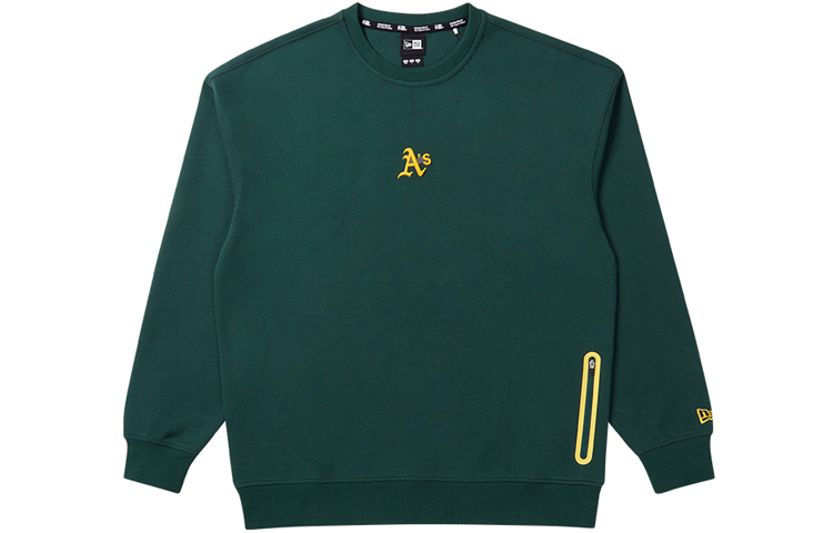 New Era FW21 Silicone Logo Crewneck Sweatshirt Unisex Dark Green 12866526