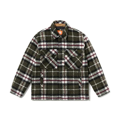 New Era FW21 Unisex Casual Warm Plaid Colorblock Jacket Green 12866422