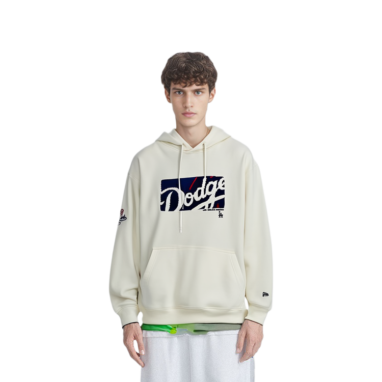 Shop New Era FW21 White Pullover Sweatshirt with Embroidered Logo 12866553