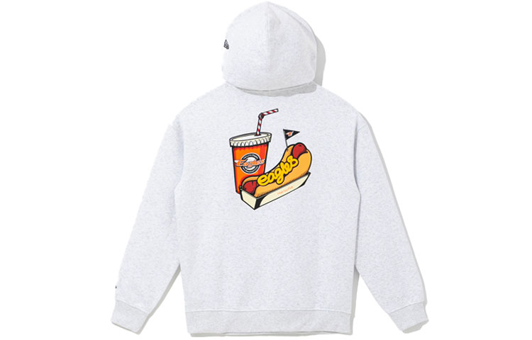 New Era FW21 Hanwha Eagles Hot Dog Graphic Hoodie Grey 13044192