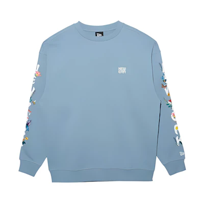 New Era FW22 Alphabet Butterfly Printed Sweatshirt Unisex Light Blue 13350931