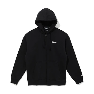 New Era FW22 Black Zip-Up Hoodie Jacket for Men 13338620
