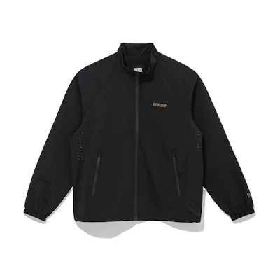New Era FW22 Black Zip-Up Jacket Unisex Solid Color Long Sleeve 13338594