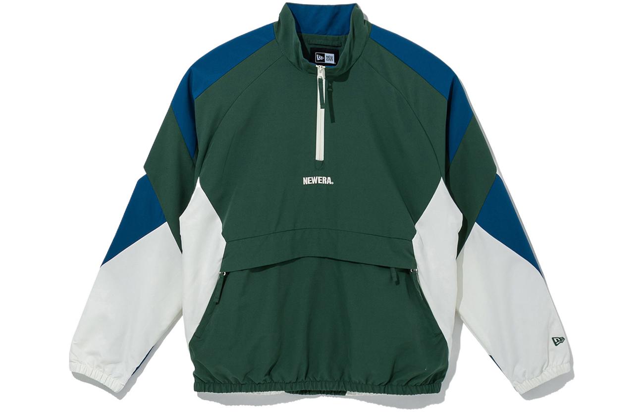 New Era FW22 Colorblock Logo Track Jacket Green Mens 13338706