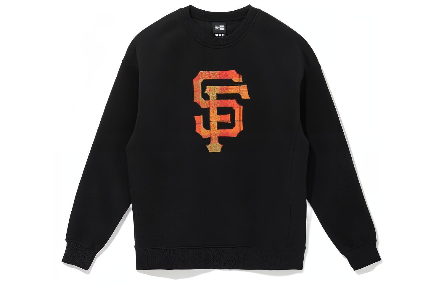 New Era FW22 Embroidered Logo Unisex Sweatshirt Black Long Sleeve 13338636