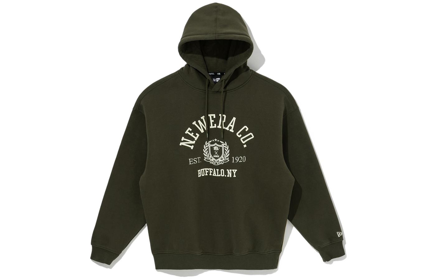 New Era FW22 Green Letter Print Hoodie Unisex 13513278