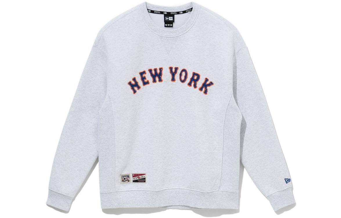 New Era FW22 Grey Crewneck Sweatshirt Unisex with Solid Letter Print Design 13341522