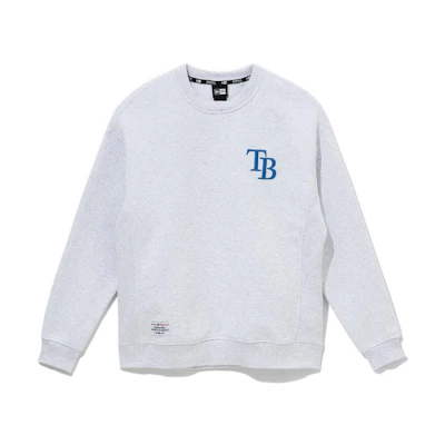 New Era FW22 Grey Pullover Sweatshirt with Embroidered Logo Unisex Crewneck 13338648