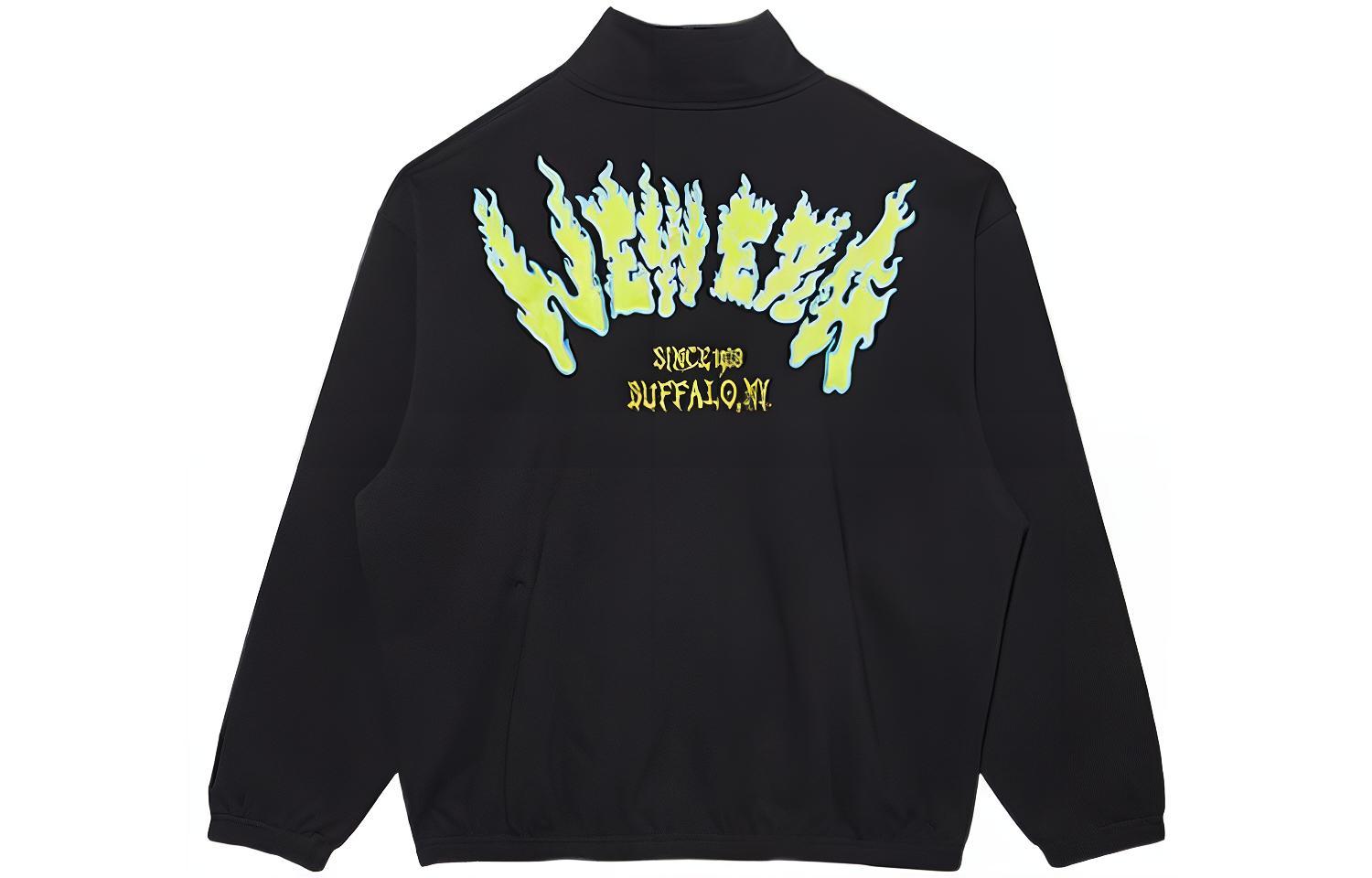 Lookbook New Era FW22 High Neck Half-Zip Letter Print Unisex Sweatshirt Black 13350788