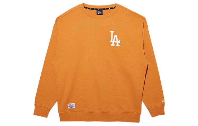 New Era FW22 LA Dodgers Solid Orange Crewneck Sweatshirt Unisex 13480572
