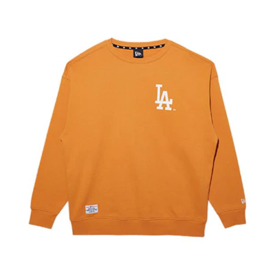New Era FW22 LA Dodgers Solid Orange Crewneck Sweatshirt Unisex 13480572