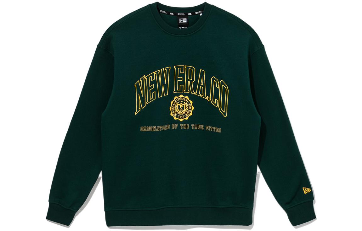 New Era FW22 Letter Logo Printed Pullover Sweatshirt Green () 13513268