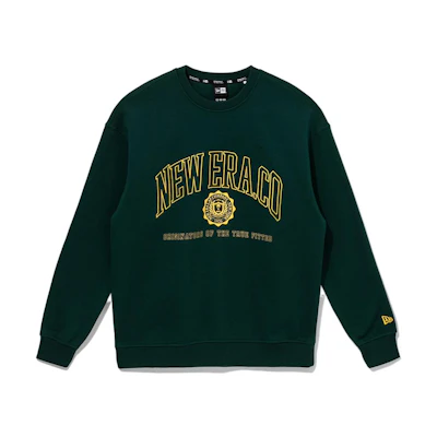 New Era FW22 Letter Logo Printed Pullover Sweatshirt Green () 13513268