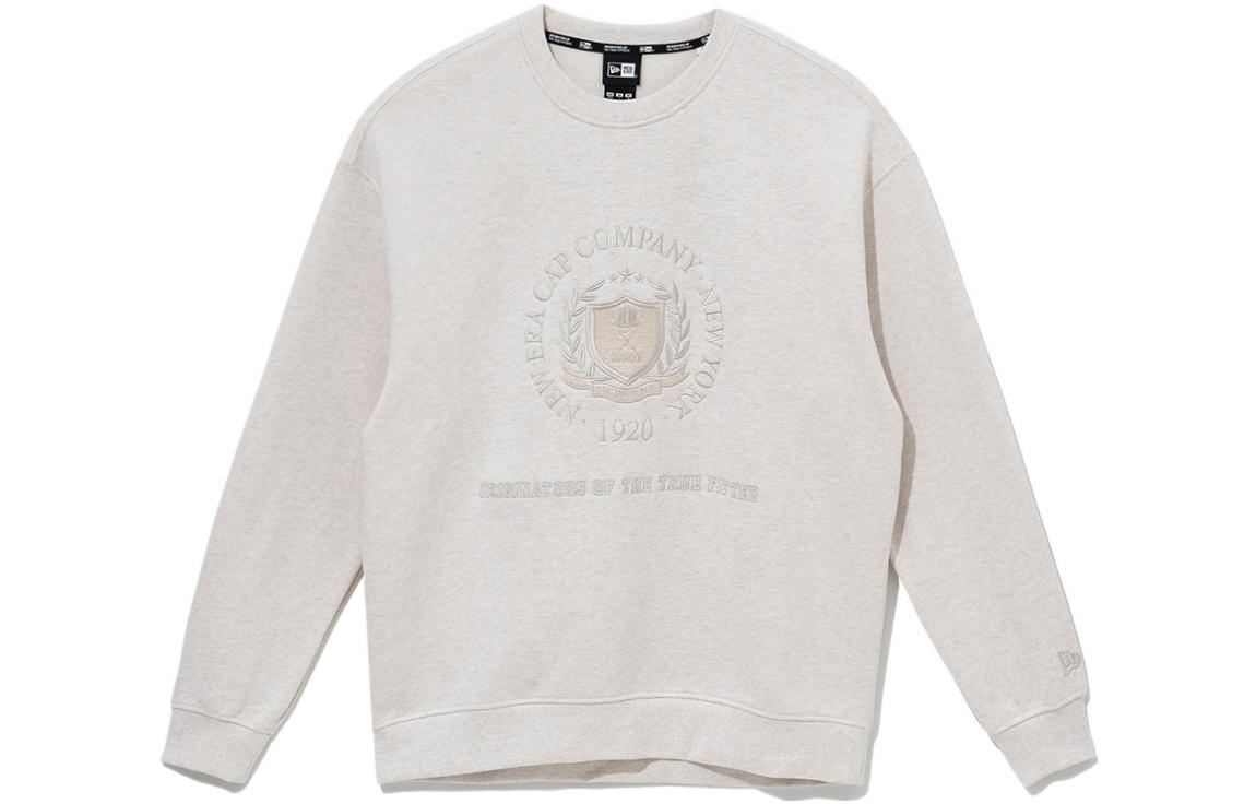 New Era FW22 Letter Print Casual Sweatshirt Unisex White 13513271