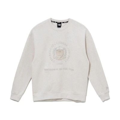 New Era FW22 Letter Print Casual Sweatshirt Unisex White 13513271