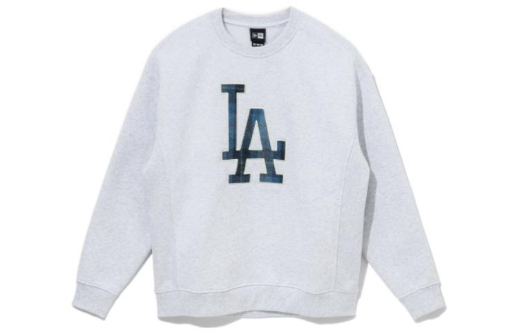 New Era FW22 Logo Embroidered Unisex Long Sleeve Sweatshirt Gray 13338639