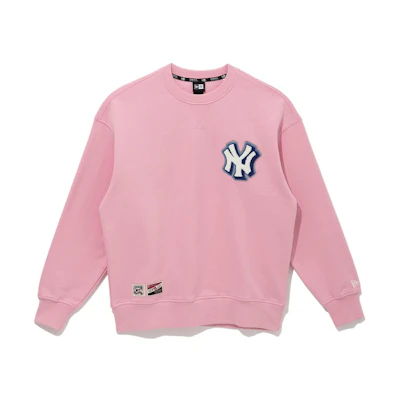 New Era FW22 Logo Graphic Crewneck Pullover Sweatshirt Pink () 13338691