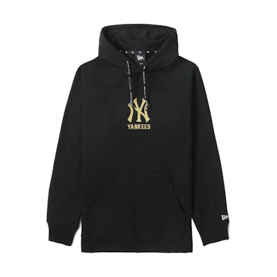 New Era FW22 MLB Logo Embroidered Pullover Hoodie Black NERSWM30093XJBKX