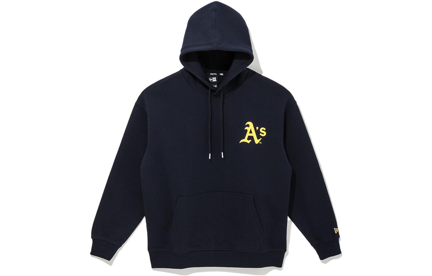 New Era FW22 MLB Logo Graphic Back Poker Hoodie Men’s Navy Blue 13338700