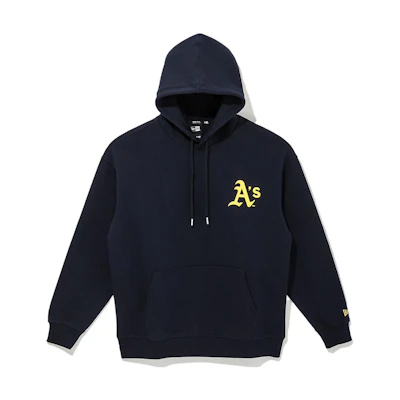 New Era FW22 MLB Logo Graphic Back Poker Hoodie Men’s Navy Blue 13338700