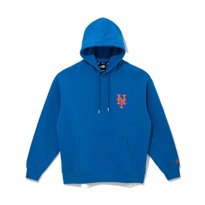 New Era FW22 MLB Logo Print Poker Hoodie Men’s Long Sleeve - Blue 13338702