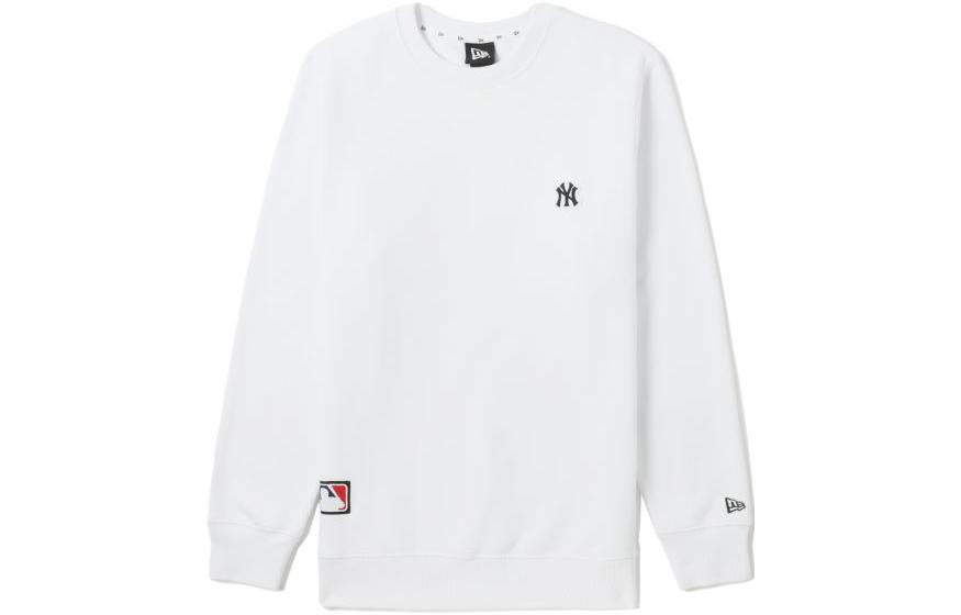 New Era FW22 MLB Logo Printed Crewneck Pullover Sweatshirt White NERSWM30097XJWHX